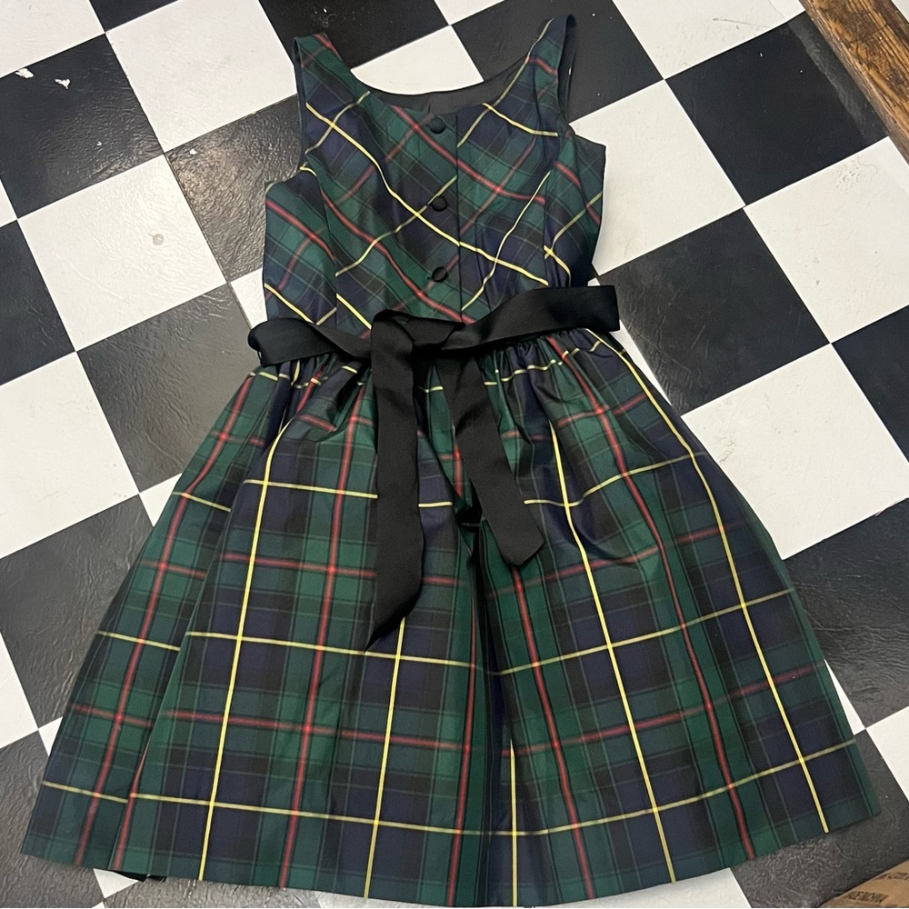 Polo Ralph Lauren Tartan Dress with Black Accents